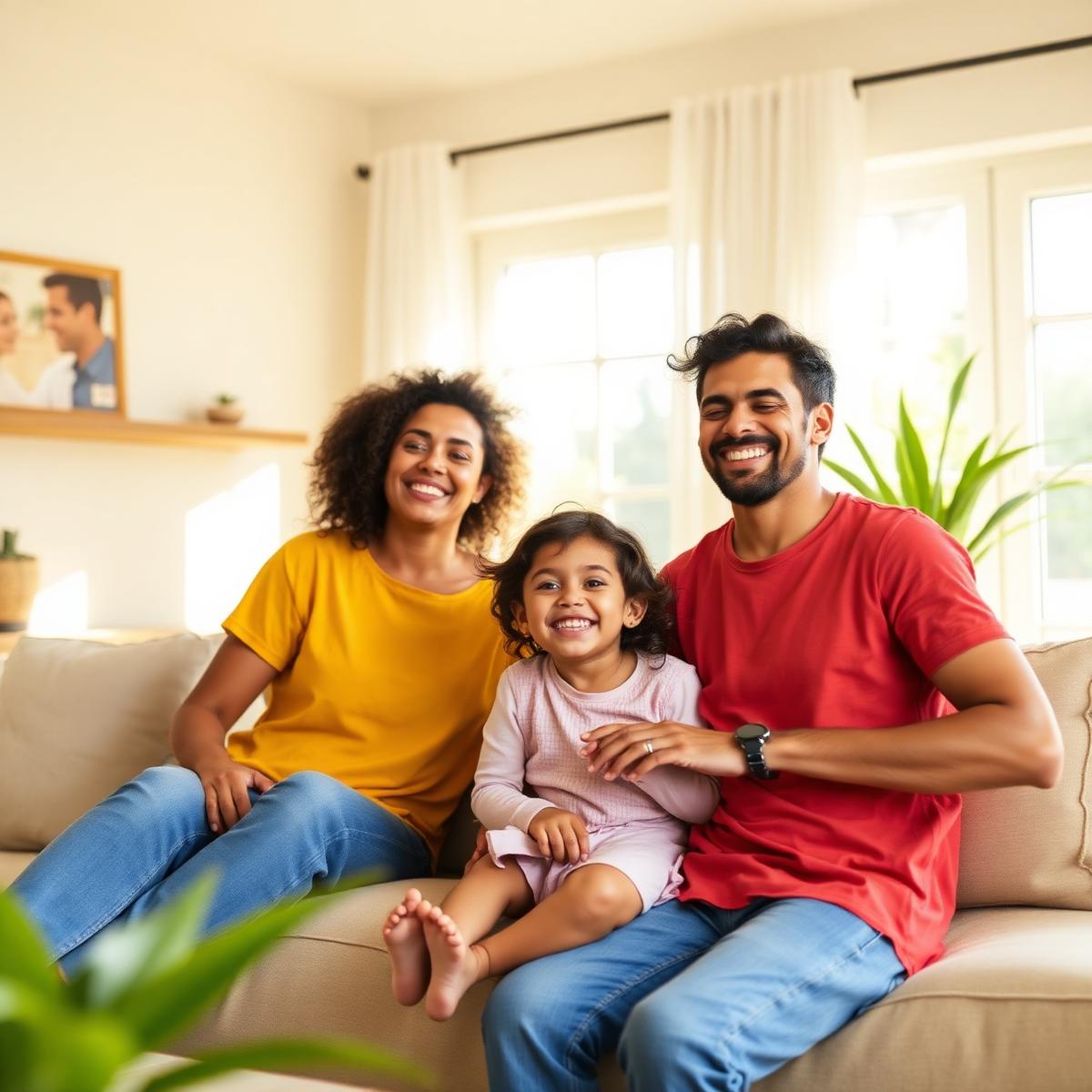 Família economizando com energia iGreen em casa